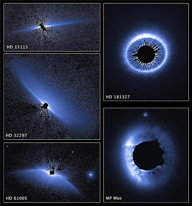 Zapleteno je: Anketa Hubble odkrije nepričakovano raznolikost v prašnih diskih okoli bližnjih zvezd