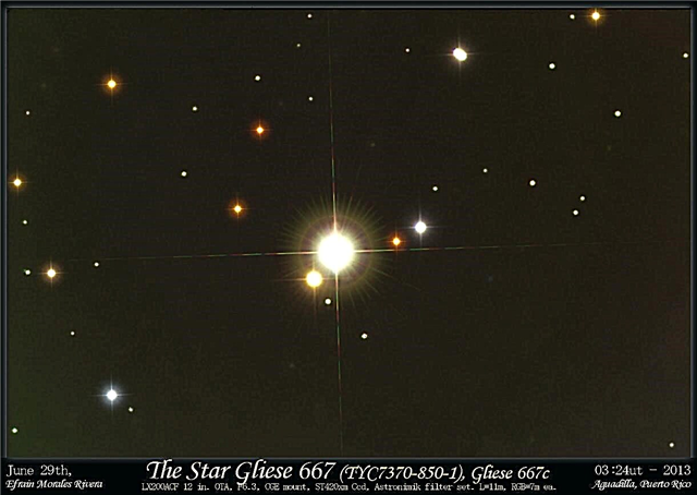 Astrophoto: Triple Star System Gliese 667 - Home of 'Goldilocks' Exoplanets