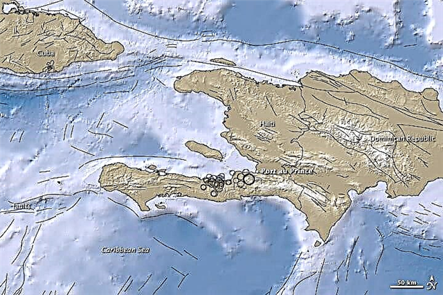 Haiti zemestrīces un pēcspēku kartes