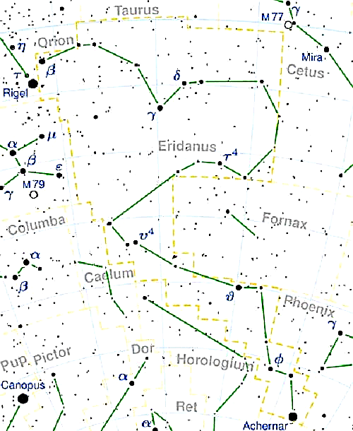 A constelação de Eridanus