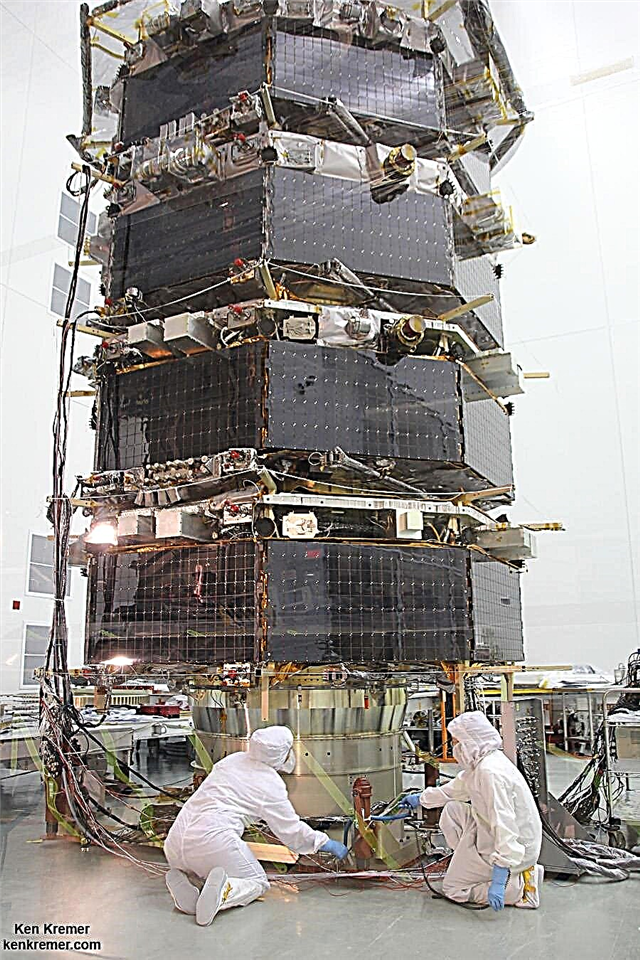 Nave espacial Magnetospheric Multiscale (MMS) da NASA preparada para a explosão de março para estudar os eventos de reconexão magnética da Terra