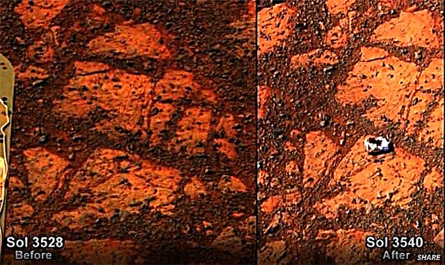 الصخرة التي ظهرت من لا مكان على سطح المريخ