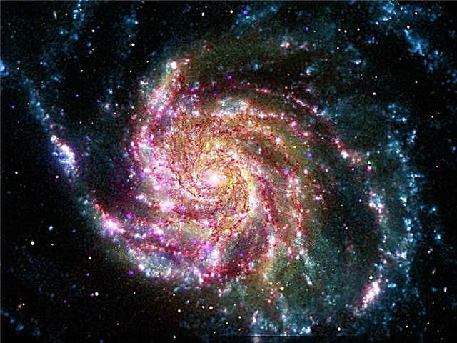 Uma galáxia do Pinwheel do algodão doce