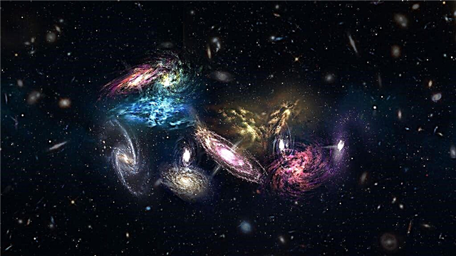 Astronomii văd o colecție de 14 galaxii separate în Universul timpuriu