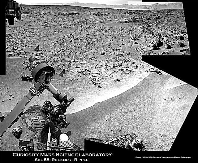 Nysgjerrighetssett for første Martian Scooping på 'Rocknest' Ripple