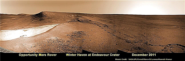 Mulighed ankommer til Greeley Haven - 5th Winter Haven Worksite på Mars