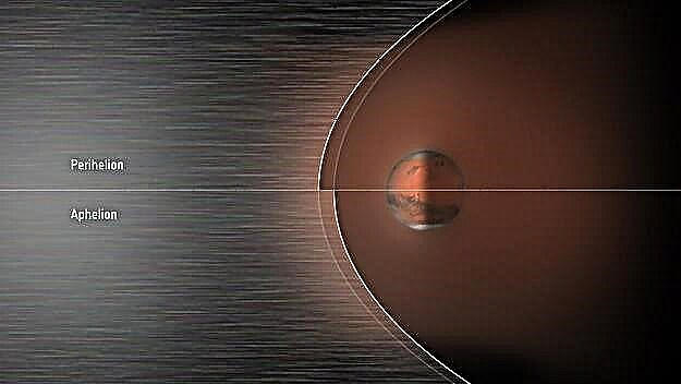 Mars Express captura el choque del arco móvil de Marte