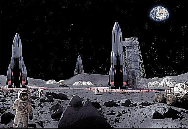 Hier ist eine kluge Idee. Baue Mondbasen in Kratern und fülle sie dann mit Lunar Regolith aus