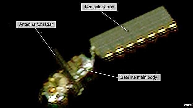 Ailing Envisat, da ESA, fotografado por outro satélite em órbita terrestre