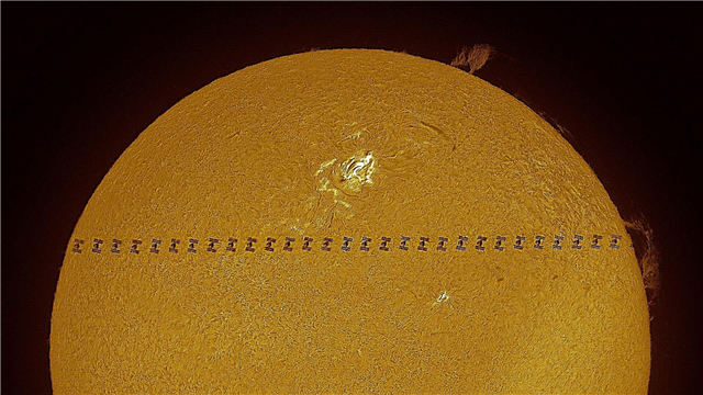 ティエリールゴーは彼自身の挑戦に会います：太陽の卓越性のISSトランジットをイメージしてください