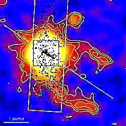 Kometenartige Spur auf einem Pulsar