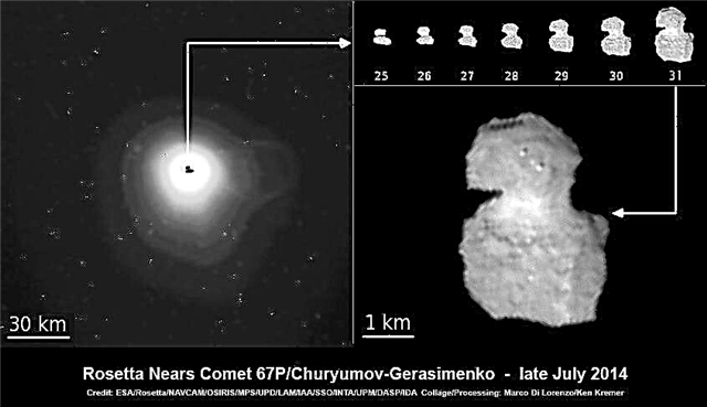 Rosetta nähert sich dem Kometen 67P / Churyumov-Gerasimenko nach zehnjähriger Verfolgungsjagd