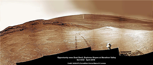 Oportunidad descubre Dust Devil, explora las laderas más empinadas en Marte