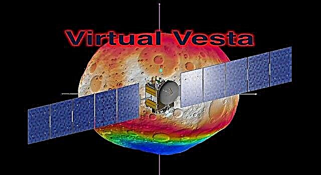 Aušros aušros uždarymas asteroidu Vesta atmerktomis akimis