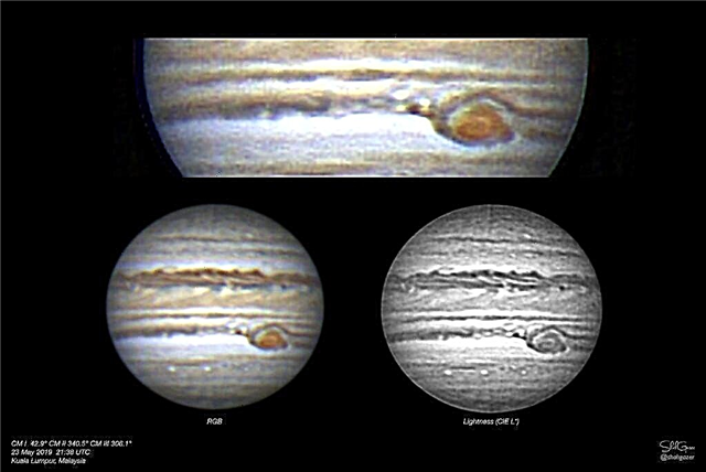 ¿Se está desvaneciendo la Gran Mancha Roja de Júpiter a medida que nos acercamos a la Oposición 2019?