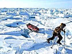 Les explorateurs de l'Arctique obtiennent de l'aide par le haut