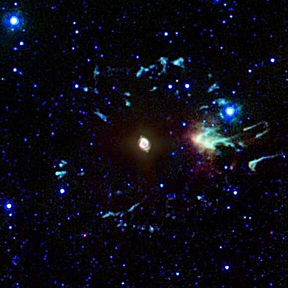 Stjerner ved Milky Way Core 'Exhale' Carbon, Oxygen