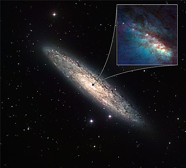 Zoomen Sie 13 Millionen Lichtjahre, um das Herz der aktiven Galaxie zu sehen