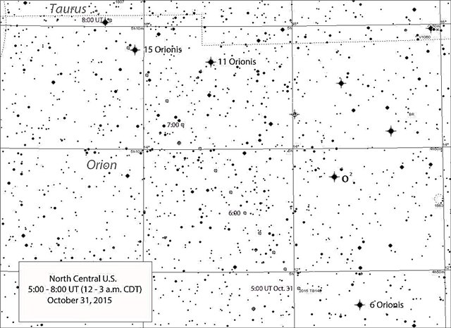 Heute Nacht ist die Nacht! Karten, mit denen Sie den Asteroiden TB145 erkennen können