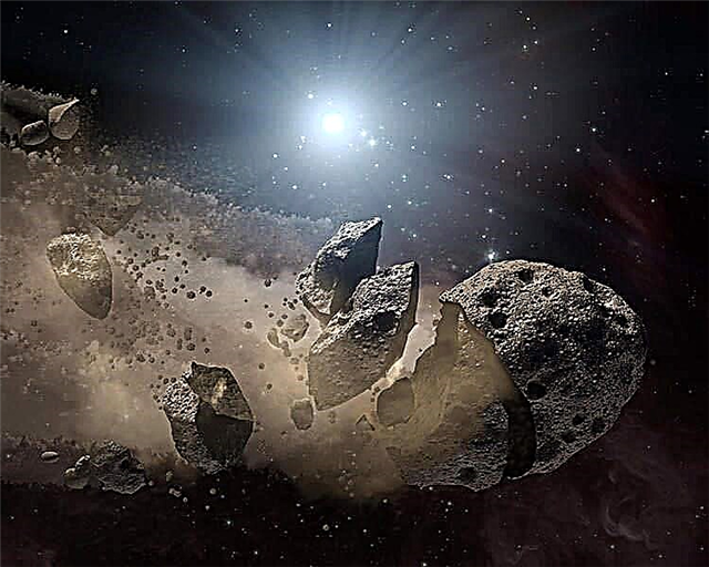 Nedbrutte asteroider Fant kretsende hvite dverger