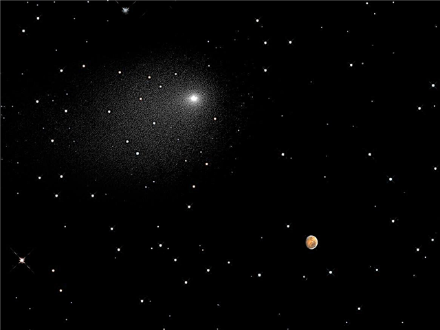 Imagem composta do Hubble mostra quão perto o cometa de mola estava de Marte