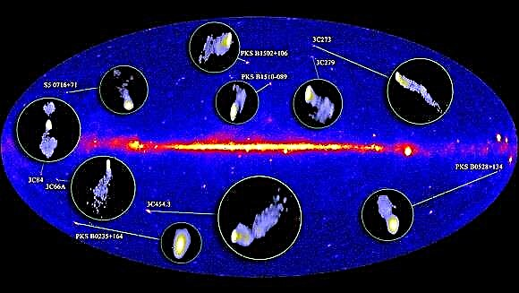 Jatos de buraco negro embalam um, dois socos em rádio e raios gama