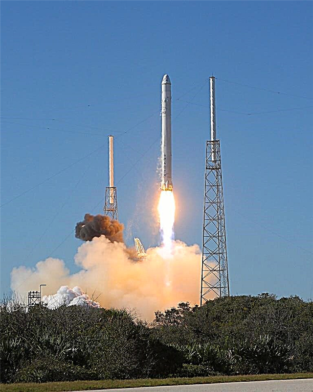 Bühnenbild für SpaceX, um um militärische Verträge zu konkurrieren
