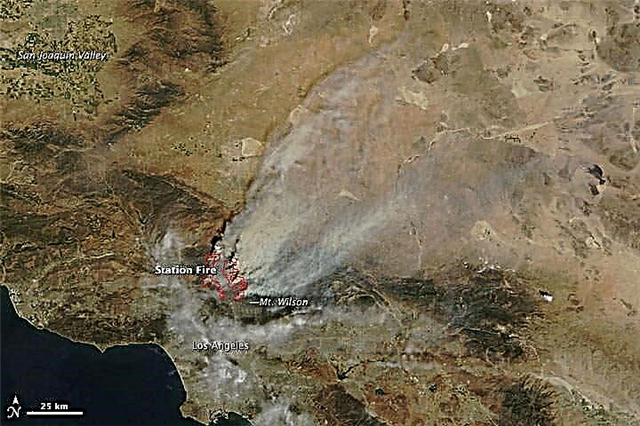 Images satellites des incendies de forêt en Californie, Mt. Mise à jour Wilson