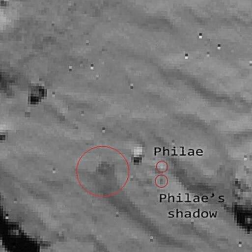 Nave espacial Philae saltando de cometa capturada na câmera em imagens recém-aprimoradas
