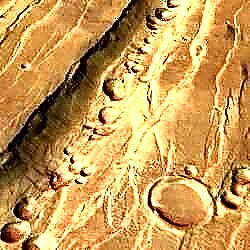 Canales y pozos en Marte