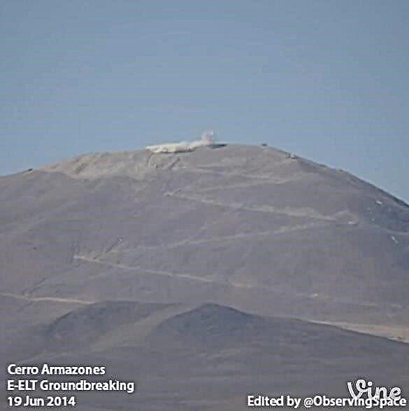 ¡Maricón! La montaña sopla su cima para dar paso a un enorme telescopio