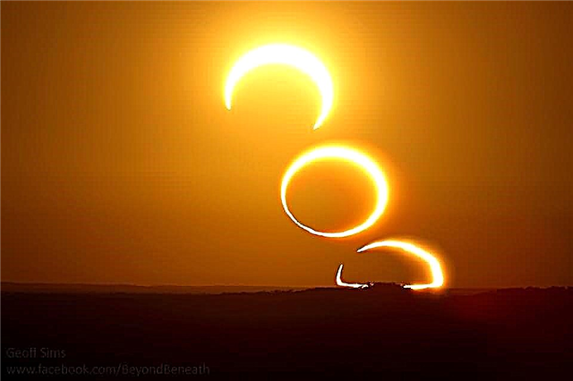 Uma visão distorcida maluca do eclipse solar recente