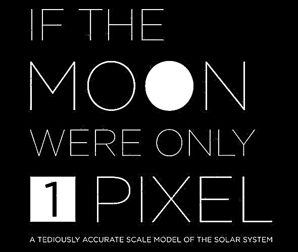 Если бы Луна была только одним пикселем: масштабная модель Солнечной системы
