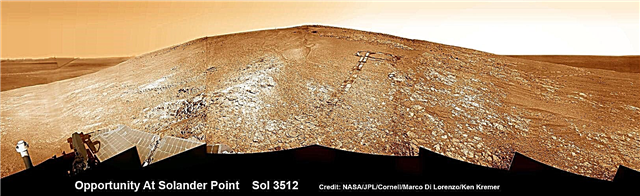 Opportunity Rover begint 2e decennium met spectaculaire bergtop en minerale goudmijn