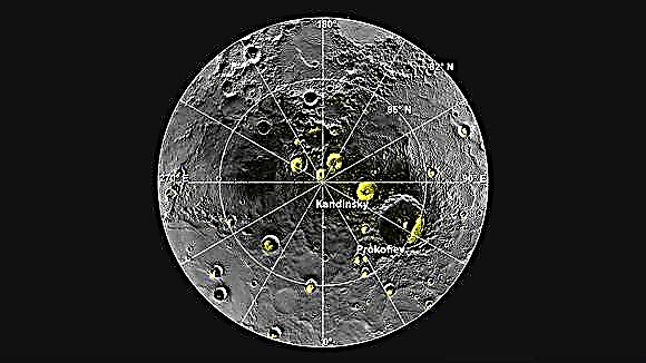 Hielo acuático y compuestos orgánicos encontrados en el Polo Norte de Mercurio