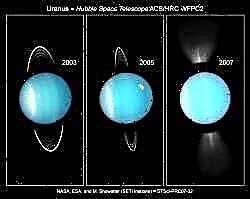 Uranus 'Ringe gesehen Rand auf