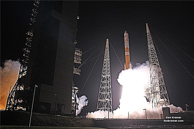 A fabulosa explosão noturna da Flórida entrega a força aérea americana Satcom de maior capacidade para orbitar