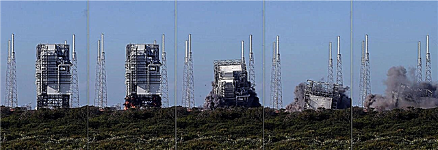 Titan Launch Pad Tower Ditiup di Cape Canaveral (Galeri)