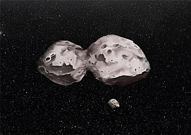 얼음 충돌로 소행성 624 Hektor의 이상한 모양이 생성 되었습니까?