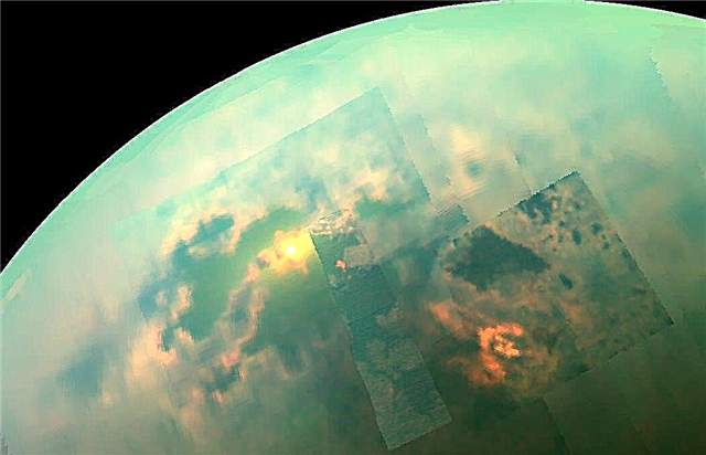 Титанична течност: ослепителна "Слънцезащита" свети на блатната луна на Сатурн