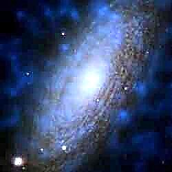 Chimeneas galácticas que se elevan por encima de NGC 2841