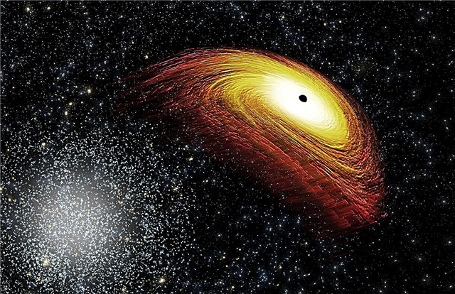 Астрономите откриват извратена супермасивна черна дупка, изстреляна от галактически сблъсък