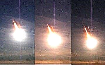 Jasný meteor pri pohľade na západnú Kanadu