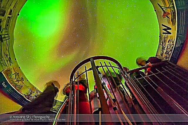Erstaunliches Astrofoto: Aurora durch die Kuppel