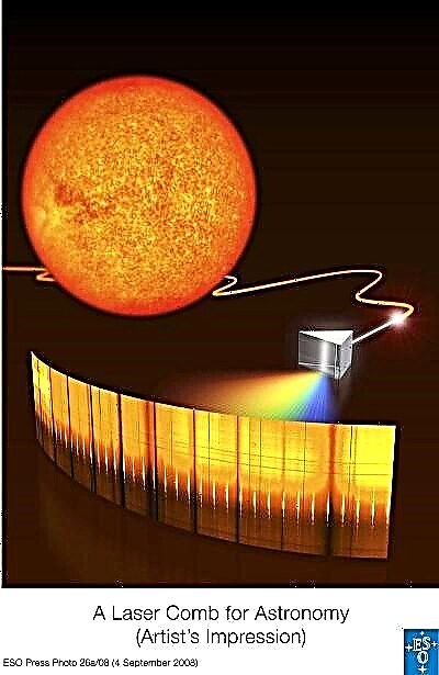„Laserový hrebeň“ na meranie zrýchľujúceho sa vesmíru