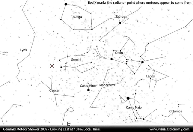 Suggerimenti per la visualizzazione della pioggia di meteoriti Geminid