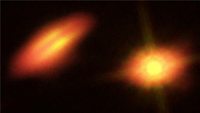 ALMA observa el sistema estelar binario con discos extravagantes