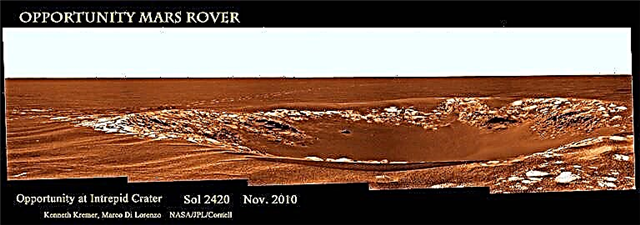 Aniversario del Apolo 12 celebrado en el cráter marciano mientras la oportunidad se abre paso