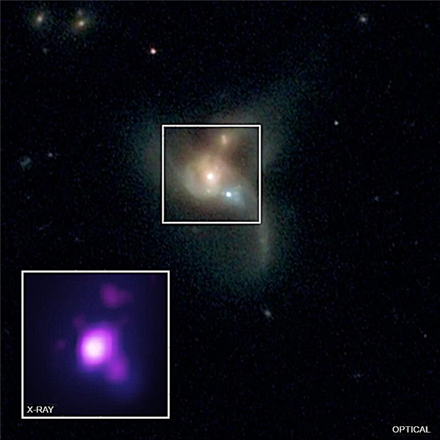 Astronomer har hittat en plats med tre supermassiva svarta hål som kretsar runt varandra