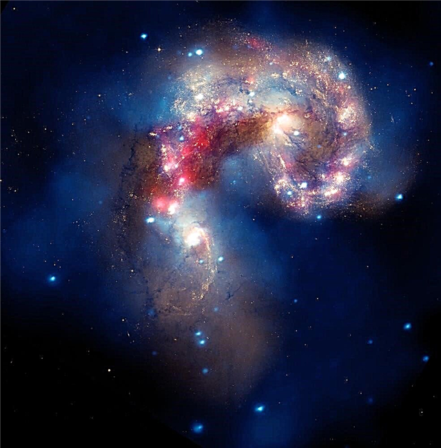 Ruimtetelescopen werken samen om spectaculaire galactische botsingen vast te leggen